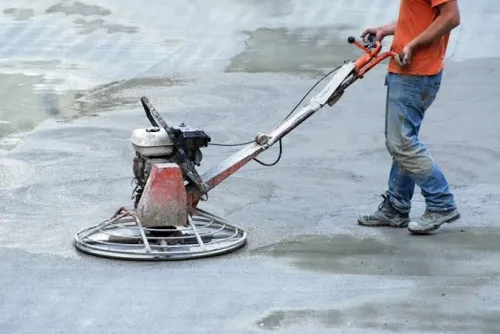 Béton lissé hélicoptère