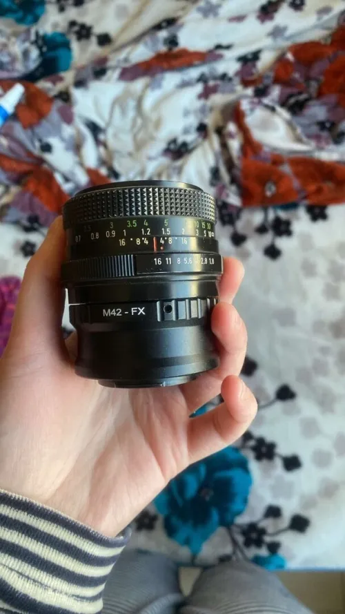Objectif argentique pentacon 50mm 1,8