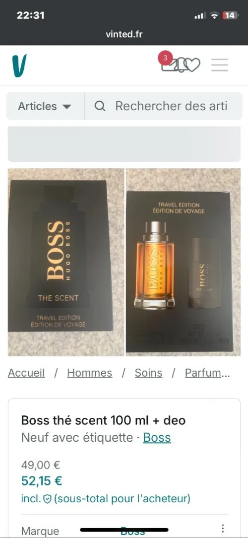 Coffret boss scent