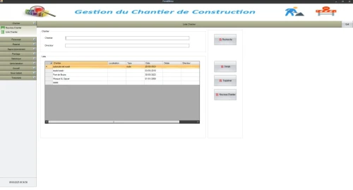 logiciel Gestion du chantier de construction