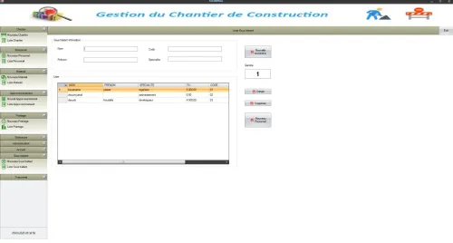 logiciel Gestion du chantier de construction