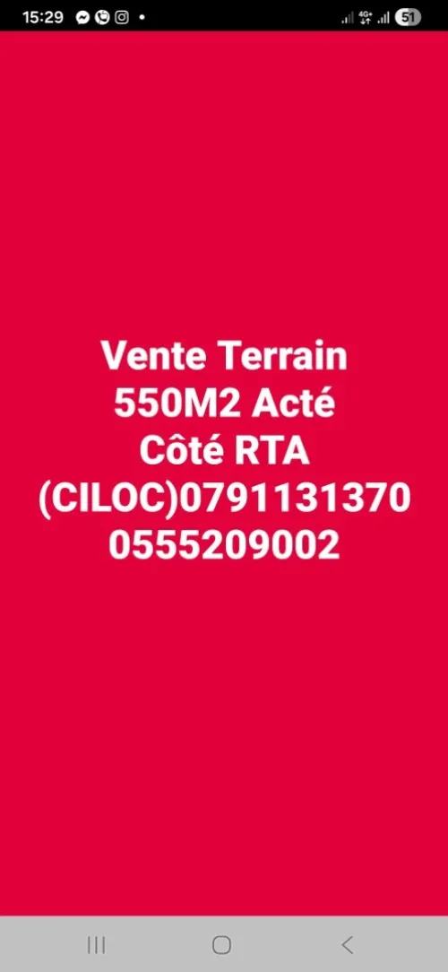 Vente Terrain Constantine Constantine