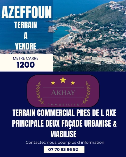Vente Terrain Tizi Ouzou Tizi ouzou