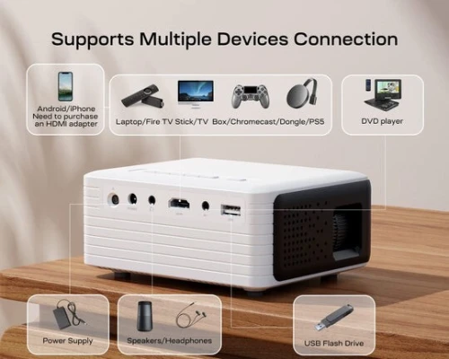 Vidéoprojecteur datashow Yoton Y3 WIFI 120 Ansi Lumens ضمان 30 يوم