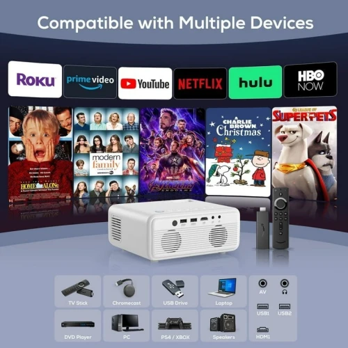 Vidéo projecteur Datashow iZeeker iPL310 5000 lumens 1080P Wi-Fi 5G Bluetooth +Sacoche ضمان 30 يوم