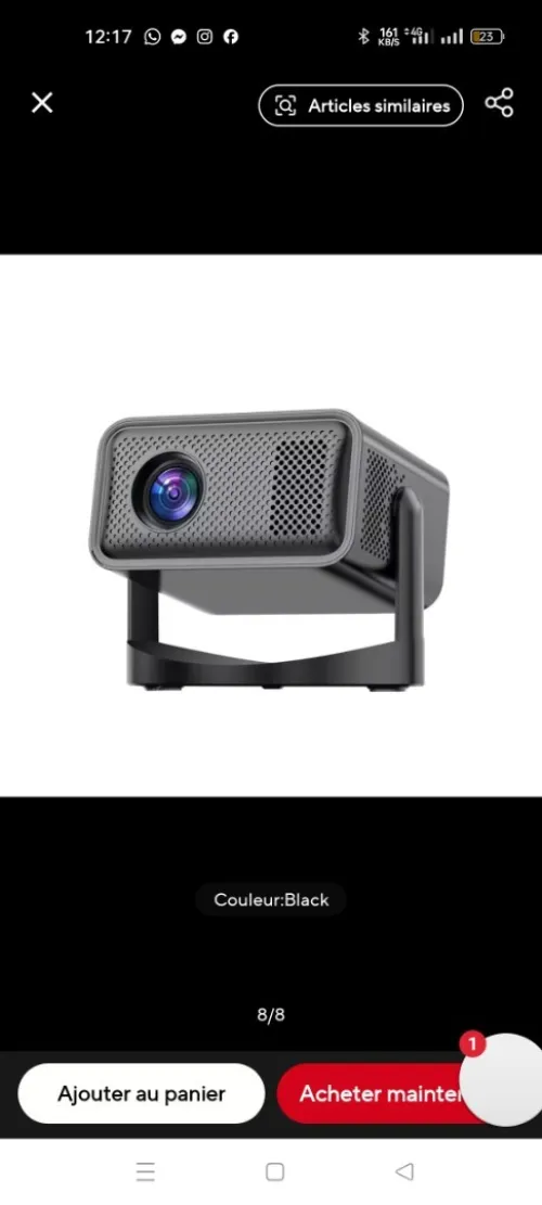 Mini Datashow projecteur 4K 650 ANSI Android 11  WiFi 6 bleutooth Autofocus ضمان 06 أشهر