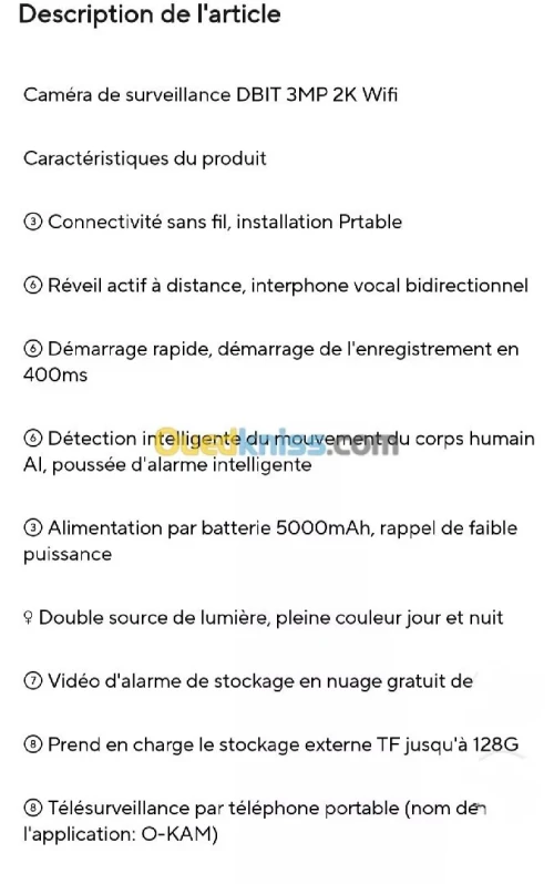 CAMERA SURVEILLANCE BATTERIE 4G OUTDOOR EXTERIEUR T4 Installation facile