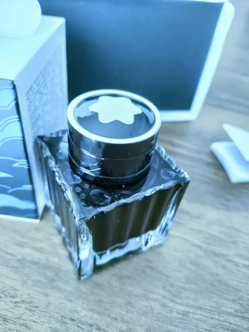 MONTBLANC Stylo à Plume Meisterstück Geometry Solitaire Le Grand + Encrier + Étui