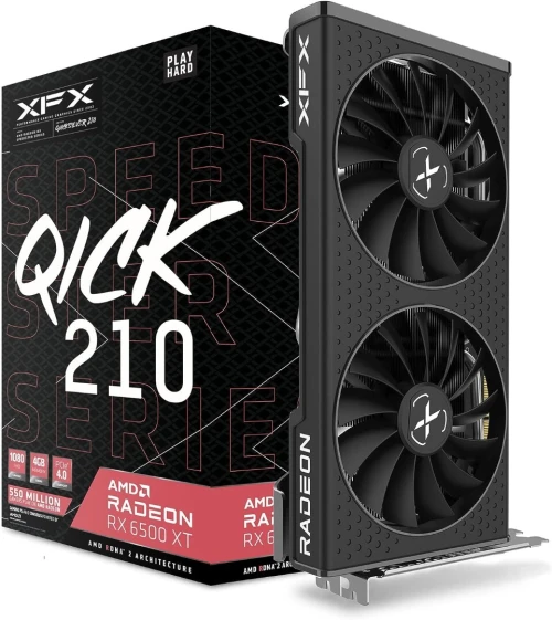 CARTE GRAPHIQUE AMD XFX RX 6500 XT 04GB OC QICK210 GDDR6 RX-65XT4D