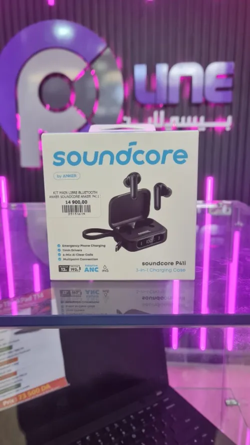 KIT MAIN LIBRE BLUETOOTH ANKER SOUNDCORE ANKER P41I 3 IN 1 CHARGING CASE - ANC- IPX5 - 12H/(192H WITH CASE BUILT IN USB-C CABLE) - - 6 MIC AI CLEAR CALLS  ANKER V40I A3878P11
