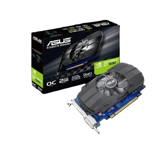CARTE GRAPHIQUE ASUS GT 1030 OC EDITION 2GO GDDR5 64BITS 1 HDMI / 1 DVI-D  PH-GT1030-O2G