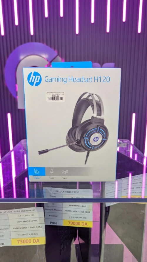 CASQUE AVEC FIL HP H120 RGB JACK 3.5 + USB ORIGINAL - H120 RGB JACK +USB ORIGINAL