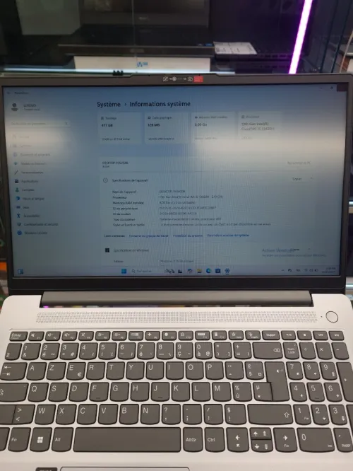 PC PORTABLE LENOVO IDEAPAD SLIM 15IRH8 / I5-13420H / 8GO / 512GB SSD/ 15.6" neuf jamais utilisé