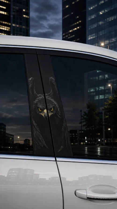 Deux 2 Stickers Pilier Voiture Premium