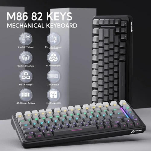 CLAVIER ATTACK SHARK M86 MECANIQUE 75% WIRELESS