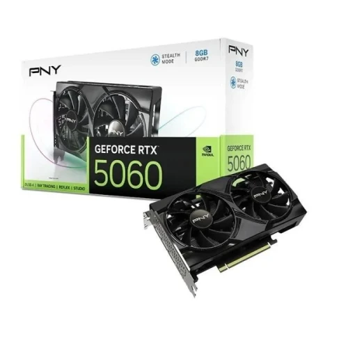 CARTE GRAPHIQUE GEFORCE PNY PNY RTX 5060  8GB  DUAL FAN 
