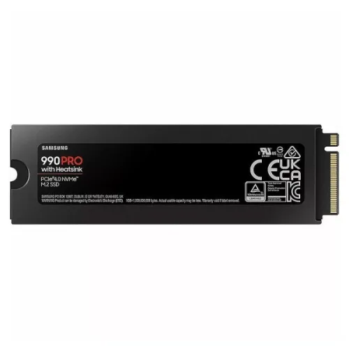 SAMSUNG SSD 990 PRO M.2 PCIE NVME 2TO WITH HEATSINK - 7450MBS