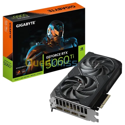 CARTE GRAPHIQUE GIGABYTE GEFORCE RTX 5060 TI WINDFORCE OC 8 GO 