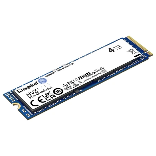 KINGSTON NV3 PCIE 4.0 NVME SSD M.2 - 4TB - PCIE 4.0 - GEN 4 - JUSQU'À 6000MB/S - PC & LAPTOP -BLACK