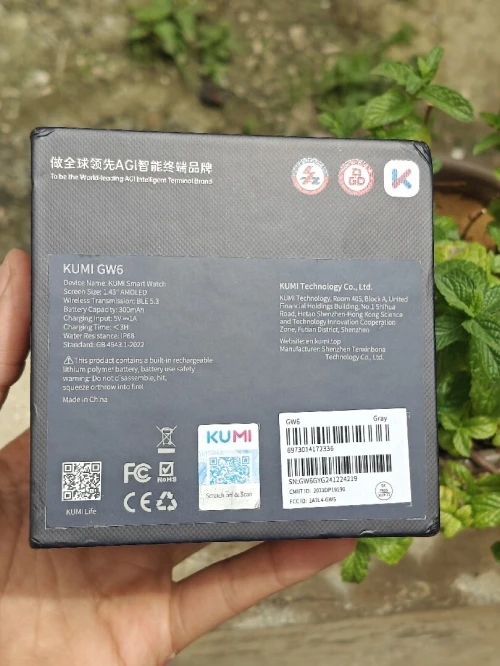Smart watch AMOLED kumi gw6