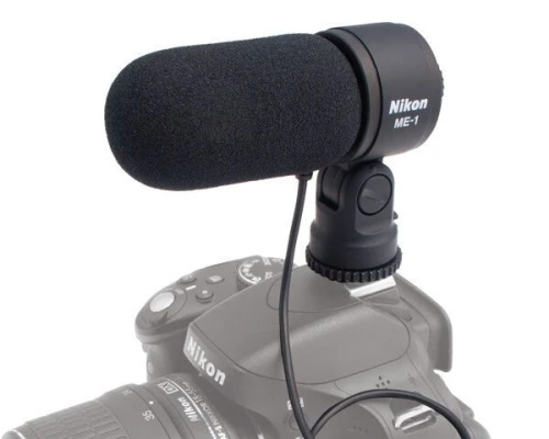 Microphone stéréo Nikon ME-1 pour appareil photo reflex numérique muni d'une prise jack stéréo