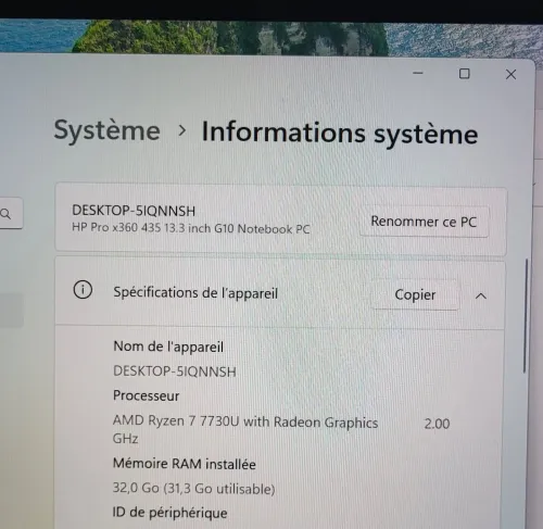 HP ProBook X360 435 G10 TACTILE | RYZEN 7 7730U | 32GB RAM | 512GB NVMe SSD | AMD Radeon Graphics