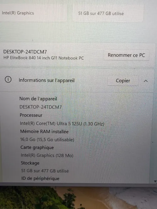 HP ELITEBOOK 840 G11 | CORE ULTRA 5 125U | 16GB RAM | 512GB SSD | INTEL ARC GRAPHICS