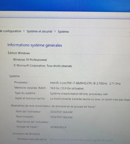 HP ZBook 15 G3 | CORE i7-6800HQ | 16GB RAM | 512GB NVMe SSD | NVIDIA Quadro M1000M 2GB | WORKSATION