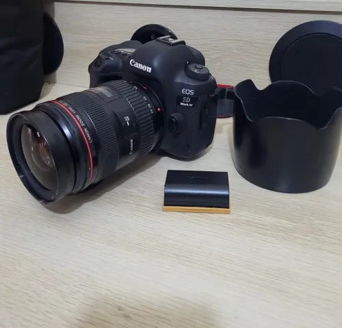 Canon EOS 5D Mark IV | Capteur 30Mpx Rendu cinématographique 4K + Objectif Canon EF 24 70 2.8 L USM