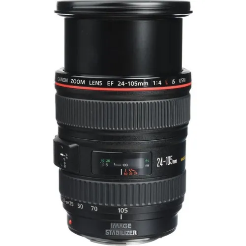 Objectif Canon EF - Fonction Zoom - 24 mm - 105 mm - f/4.0 L IS USM - Canon EF - pour EOS 1000, 1D, 50, 500, 5D, 7D, Kiss F, Kiss X2, Kiss X3, Rebel T1i, Rebel XS, Rebel XSi - Canon