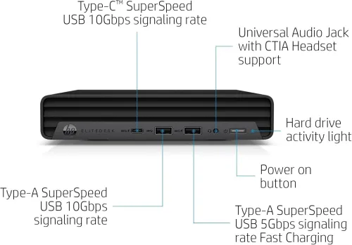 MINI HP EliteDesk 800 G6 | CORE i5-10500T | 16GB RAM | 512GB NVMe SSD | INTEL UHD GRAPHICS 630