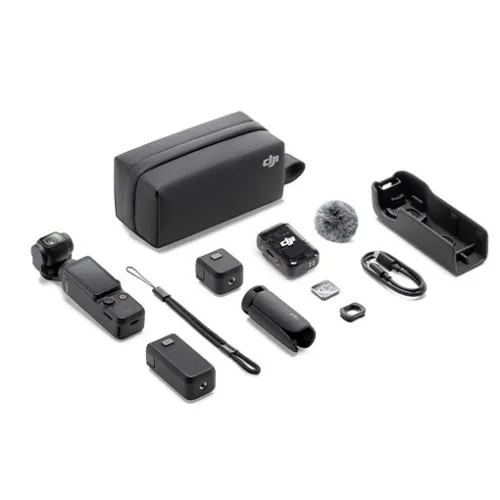 DJI Osmo Pocket 3 Créateur Combo Bundle, camera vlog CMOS 1'' et Vidéo 4K/120 ips, digital et petite, Stabilisation à 3 axes, Suivi Facial/Objet, MAP rapide, avec Micro pour un Son net