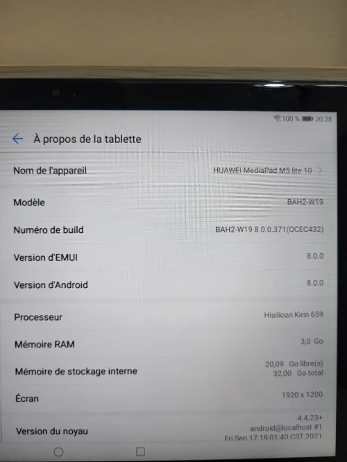 HUAWEI Mediapad M5 Lite Wi-FI Tablette Tactile 10.1" Gris 32GB - 3GB RAM - Bluetooth - Quatre Haut-parleurs