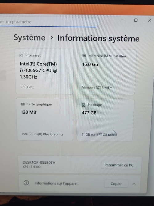 DELL XPS 9300 | CORE i7-1065G7 | 16GB RAM | 512GB NVMe SSD | INTEL IRIS XE GRAPHICS