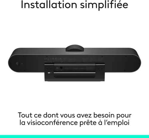 Logitech MeetUp sans fil | Ultra HD 4K/1080p/720p | Webcam Visioconférence panoramique / inclinaison | 3 Microphones/Haut-Parleur Personnalisables