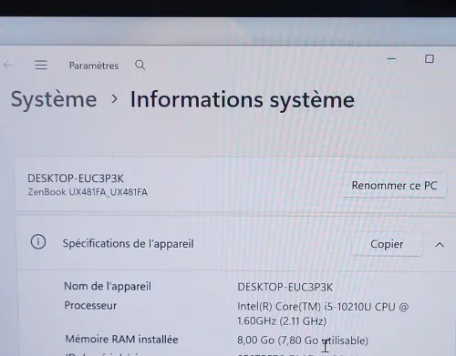 ASUS Zenbook Duo UX481FA 14 POUCES FHD Tactile | INTEL CORE i5 10210U @1.60GHz | 8GB RAM | 512GB NVMe SSD | INTEL UHD GRAPHICS