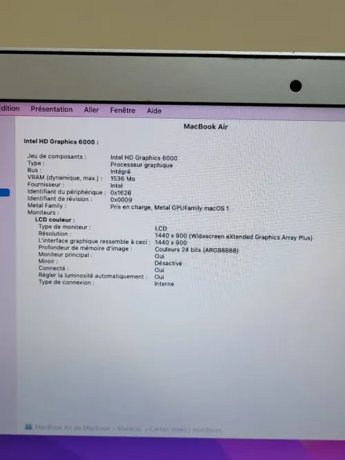 MACBOOK AIR 13'' 2015 INTEL CORE i7 Double Coeur - RAM 8GB - 128GB SSD