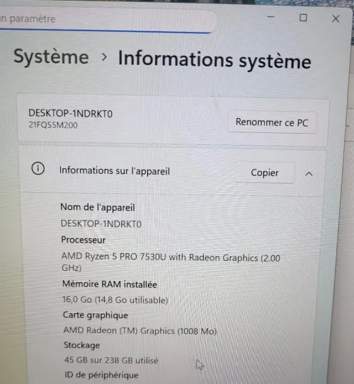 THINKPAD L13 | AMD RYZEN 5 7530U | 16GB RAM | 256GB NVMe SSD | AMD RADEON GRAPHICS | SIM LTE 4G