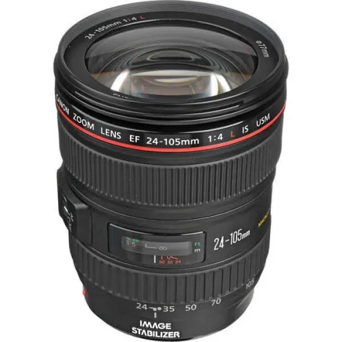 Objectif Canon EF - Fonction Zoom - 24 mm - 105 mm - f/4.0 L IS USM - Canon EF - pour EOS 1000, 1D, 50, 500, 5D, 7D, Kiss F, Kiss X2, Kiss X3, Rebel T1i, Rebel XS, Rebel XSi - Canon