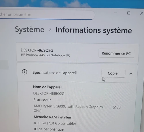 HP PROBOOK 445 G8 14 FHD | AMD RYZEN 5 5600U | 8GB RAM | 256GB SSD | AMD RADEON GRAPHICS