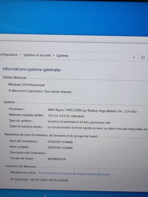 HP ELITEBOOK 755 G5 15.6'' FHD | RYZEN 7 PRO 2700U W | 16GB RAM | 512GB NVME SSD | AMD RADEON Vega