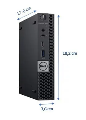 MINI DELL OPTIPLEX 3060 | MICRO TOUR | INTEL 8EME GEN CORE i3 8100T @3.6GHz | 16GB RAM | 256GB SSD