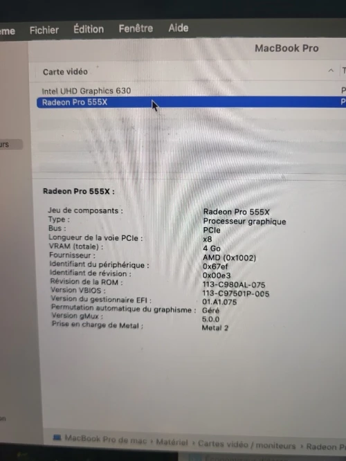 MacBook Pro 16" 2019 | INTEL CORE i7 | 16GB RAM | RADEON PRO 555X 4GB | 256GB NVMe SSD | WORKSATION