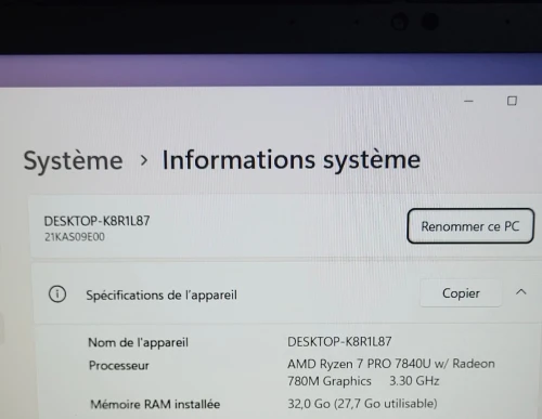 LENOVO THINKPAD P16S GEN 2 | RYZEN 7 PRO 7840U w| 32GB RAM | 512GB SSD | RADEON 780M GRAPHICS 4GB