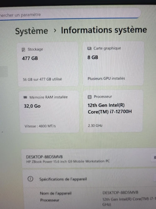 HP ZBook Power 15.6 G9 | CORE i7 12700H | NVIDIA RTX A2000 8GB | 512GB SSD | 32GB RAM | WORKSTATION