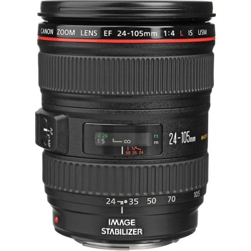 Objectif Canon EF - Fonction Zoom - 24 mm - 105 mm - f/4.0 L IS USM - Canon EF - pour EOS 1000, 1D, 50, 500, 5D, 7D, Kiss F, Kiss X2, Kiss X3, Rebel T1i, Rebel XS, Rebel XSi - Canon