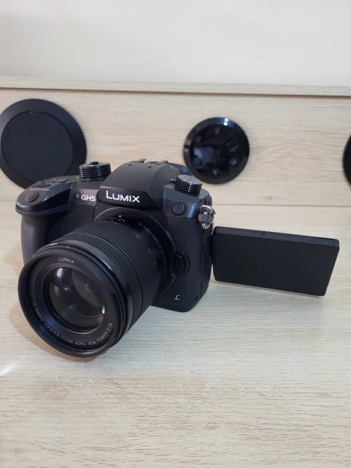 Panasonic Lumix DC-GH5 Appareil photo hybride de 20.3 MP | Vidéo UHD 4K/60p à durée illimitée + OBJECTIF Lumix G Vario 12-60mm f/3.5-5.6 Asph