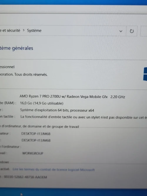 HP ELITEBOOK 755 G5 15.6'' FHD | RYZEN 7 PRO 2700U W | 16GB RAM | 512GB NVME SSD | AMD RADEON Vega