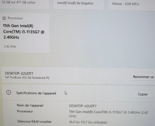 HP ProBook 450 G8 15.6 FHD | INTEL CORE i5 1135G7 | 16GB RAM | 512GB SSD | INTEL Iris Xe GRAPHICS