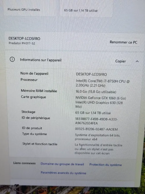 GAMING ACER Helios 300 17.3'' FHD | CORE i7 8750H | GTX 1060 6GB | 16G RAM | 1TB NVMe SSD